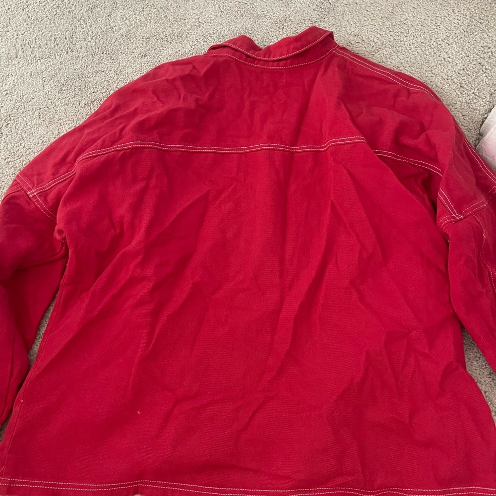 Revolve Red Utility Jacket - image 2